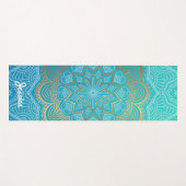 Mooi blauw Mandala Pattern Yogamat (Voorkant (horizontaal))