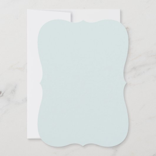 Mooi blauw met kalligrafie bruiloft kaart (Achterkant)