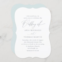 Mooi blauw met kalligrafie bruiloft