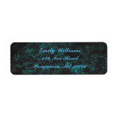 Mooi blauw modern etiket (Voorkant)