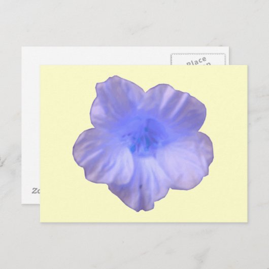 Mooi blauw Nasturtium-Briefkaart Briefkaart (Voorkant / Achterkant)