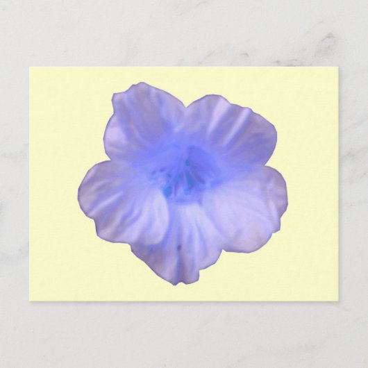 Mooi blauw Nasturtium-Briefkaart Briefkaart (Voorkant)