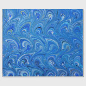 Mooi blauw omslagpapier cadeaupapier (Vlak)