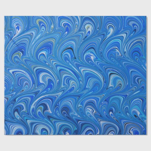 Mooi blauw omslagpapier cadeaupapier (Vlak)