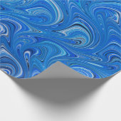 Mooi blauw omslagpapier cadeaupapier (Hoek)