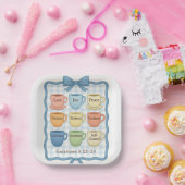 Mooi blauw ontwerp papieren bordje (Feest)