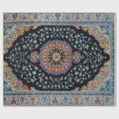 Mooi blauw oosters Antiek Kilim tapijt Cadeaupapier (Vlak)