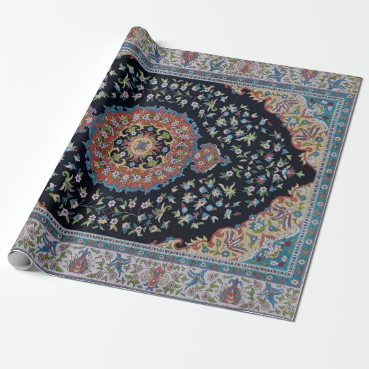 Mooi blauw oosters Antiek Kilim tapijt Cadeaupapier (Uitgerold)