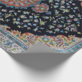 Mooi blauw oosters Antiek Kilim tapijt Cadeaupapier (Hoek)