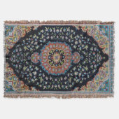 Mooi blauw oosters Antiek Kilim tapijt Deken (Voorkant)
