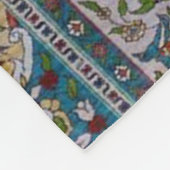 Mooi blauw oosters Antiek Kilim tapijt Fleece Deken (Hoek)