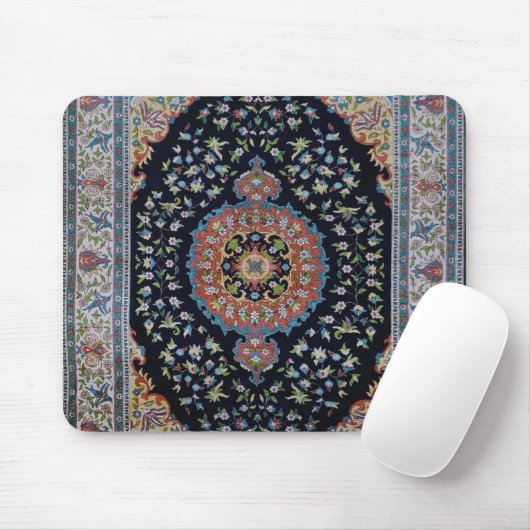 Mooi blauw oosters Antiek Kilim tapijt Muismat (Met muis)