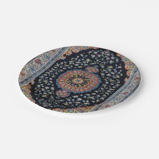 Mooi blauw oosters Antiek Kilim tapijt Papieren Bordje (Gekanteld)