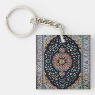 Mooi blauw oosters Antiek Kilim tapijt Sleutelhanger