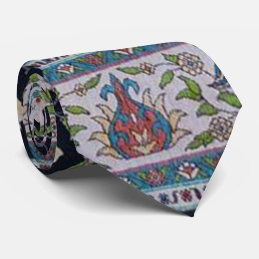 Mooi blauw oosters Antiek Kilim tapijt Stropdas (Opgerold)