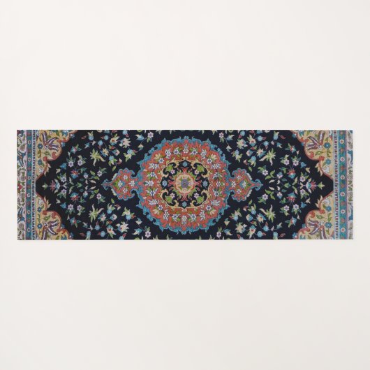 Mooi blauw oosters Antiek Kilim tapijt Yogamat (Achterkant (horizontaal))