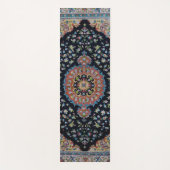 Mooi blauw oosters Antiek Kilim tapijt Yogamat (Voorkant)