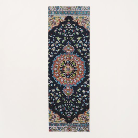 Mooi blauw oosters Antiek Kilim tapijt Yogamat (Voorkant)