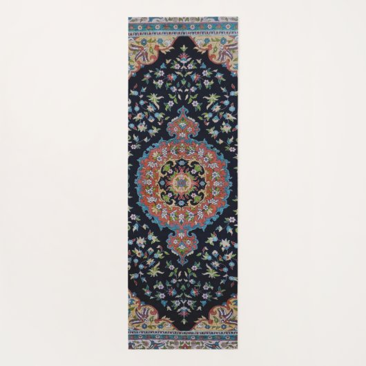 Mooi blauw oosters Antiek Kilim tapijt Yogamat (Achterkant)