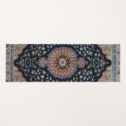 Mooi blauw oosters Antiek Kilim tapijt Yogamat (Voorkant (horizontaal))