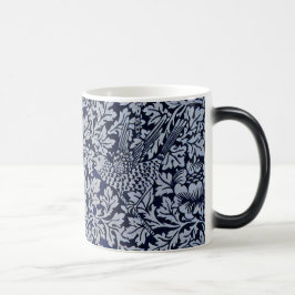 Mooi blauw patroontje Bloemen van de Bloemenvogel Magische Mok