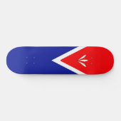 Mooi blauw rood en wit persoonlijk skateboard (Horizontaal)