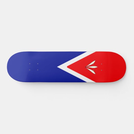 Mooi blauw rood en wit persoonlijk skateboard (Horizontaal)