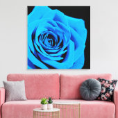 Mooi blauw roos canvas afdruk (Insitu (Woonkamer))
