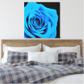 Mooi blauw roos canvas afdruk (Insitu (Slaapkamer))