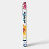 Mooi blauw, roze, gele bloemen illustratie Case-Mate iPhone case (Achterkant / Links)