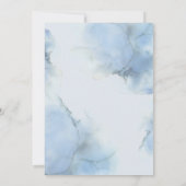 Mooi blauw Save the Date bruiloft uitnodiging (Achterkant)