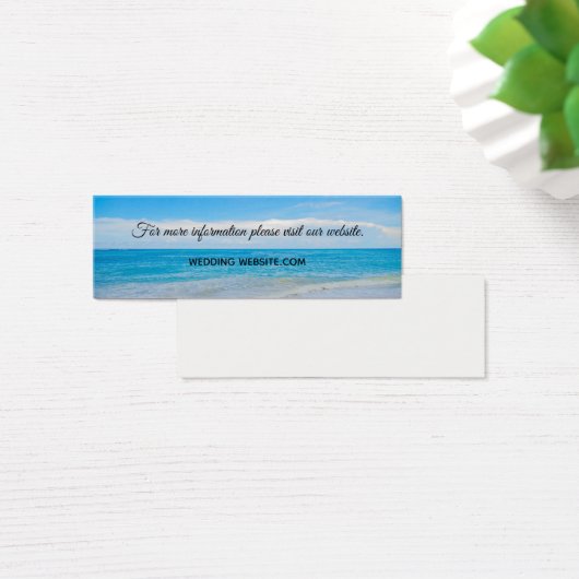 Mooi blauw tropisch strand mini visitekaartjes (Bureau)