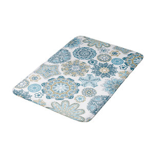 Mooi  blauw ventilatorpatroon Mandala Pattern Badmat