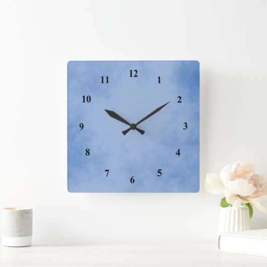 Mooi blauw vierkante klok (Huis)