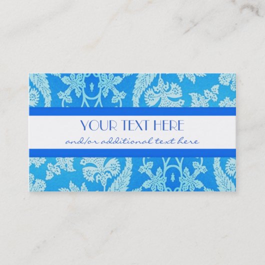 Mooi blauw visitekaartje (Voorkant)