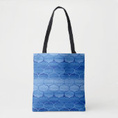 Mooi blauw Waterverf Ogee Pattern Tote Bag (Voorkant)