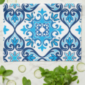 💙 mooi blauw - wit Azulejos X, keuken T Theedoek (Gevouwen)