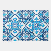 💙 mooi blauw - wit Azulejos X, keuken T Theedoek (Horizontaal)
