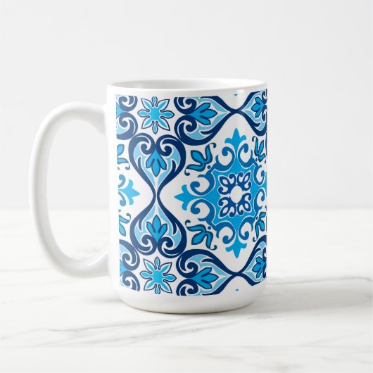 💙 mooi blauw - wit Azulejos X, Koffiemok (Links)