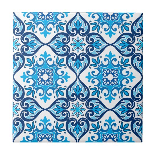 💙 mooi blauw - wit Azulejos X,  Tegeltje (Voorkant)