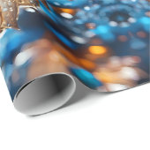 Mooi blauw & wit kristalglas cadeaupapier (Rol Hoek)