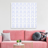 Mooi blauw-wit ontwerp canvas afdruk (Insitu (Woonkamer))