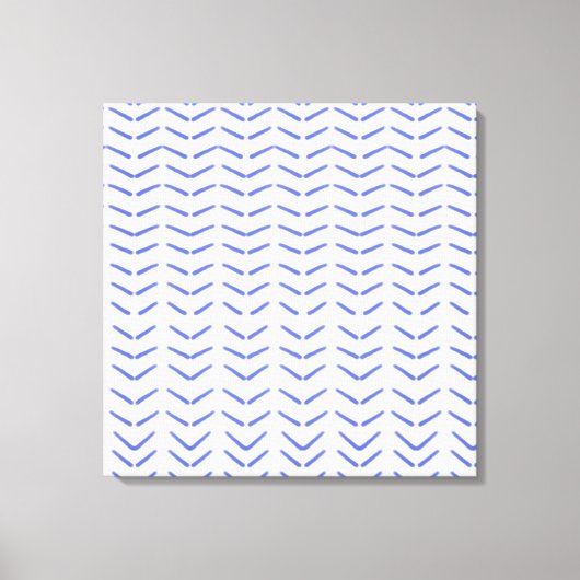 Mooi blauw-wit ontwerp canvas afdruk (Voorkant)