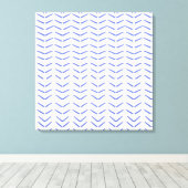 Mooi blauw-wit ontwerp canvas afdruk (Insitu (Houten vloer))