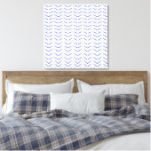 Mooi blauw-wit ontwerp canvas afdruk (Insitu (Slaapkamer))