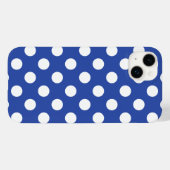 Mooi blauw - wit polka dot patroon Case-Mate iPhone case (Achterkant (horizontaal))