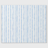 Mooi blauw witte geruite strepen bruidsdouche cadeaupapier (Vlak)