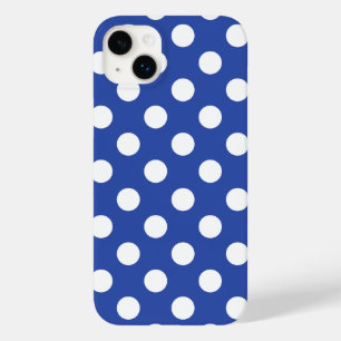 Mooi blauw - witte poka dot patroon Case-Mate iPhone 14 plus hoesje