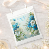 Mooi blauwe bloem bruidsdouche bedankzakje (Geknipt)