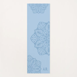 Mooi Blauwe Decoratie Moderne Mandala En Initialen Yogamat
